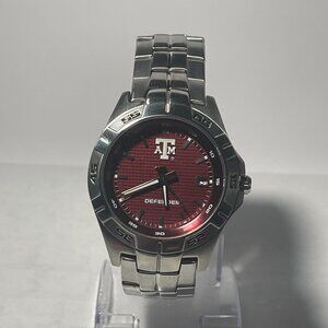 Texas A&M Aggies NCAA Stainless-Steel DEFENDER Men's Watch by Fossil NEW (RARE)